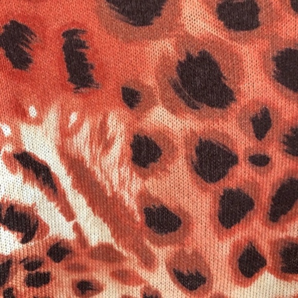 St. John Sport Animal Print Sweater Top - Picture 5 of 8